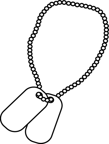 Dog Tags Military Clip Art Animalgals - Necklace (378x500)