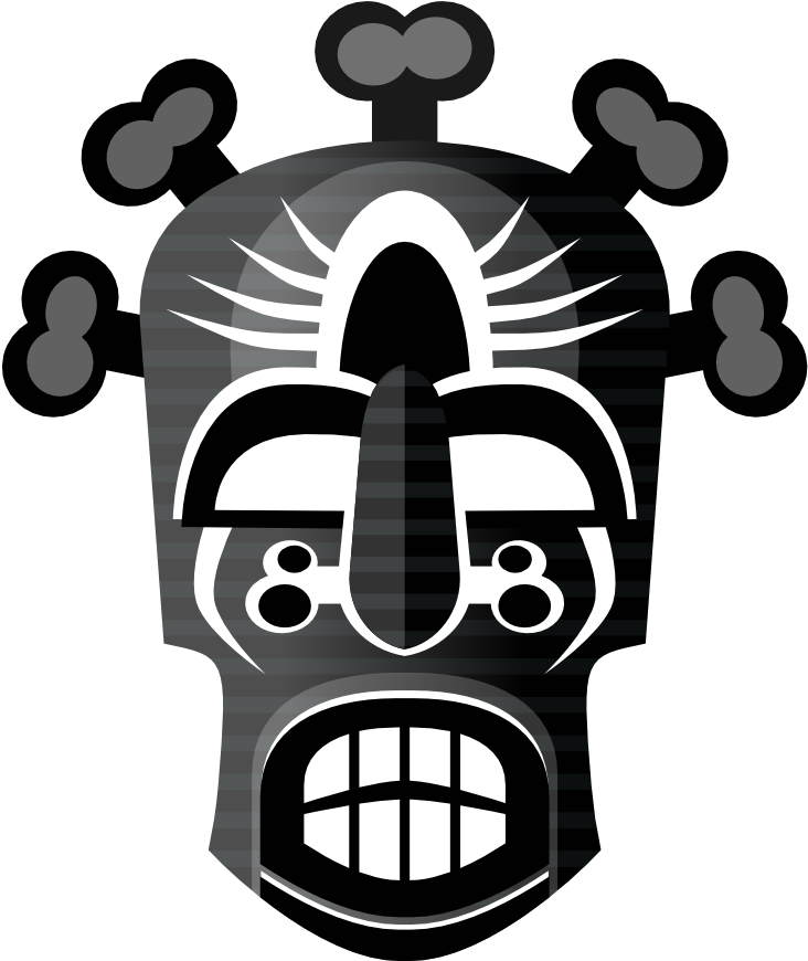 Abstract Tribal Mask 4 1969px 212 - Tribal Mask Clipart (999x999)