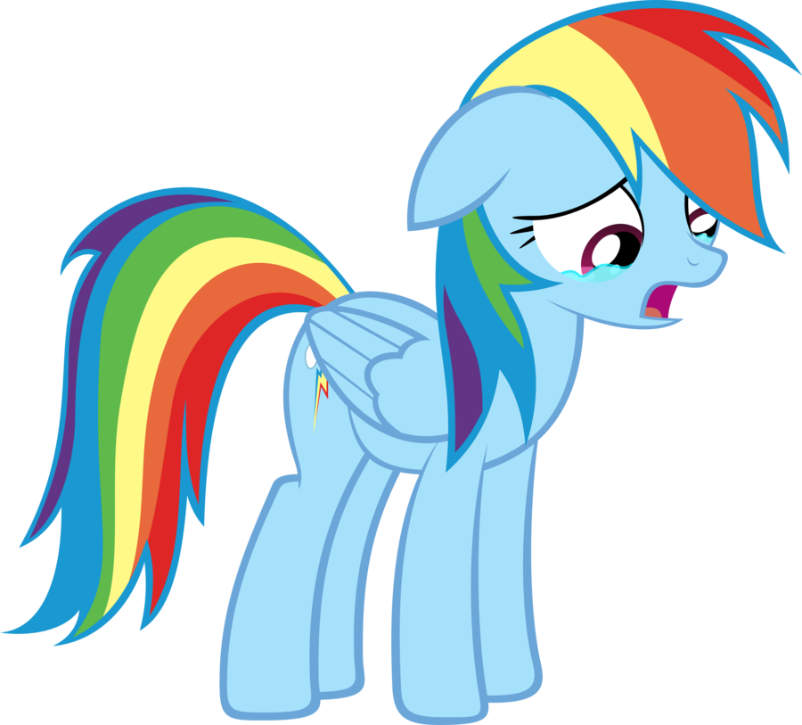 Crying Rainbow Dash By Hombre0 - Mlp Rainbow Dash Blind (900x813)