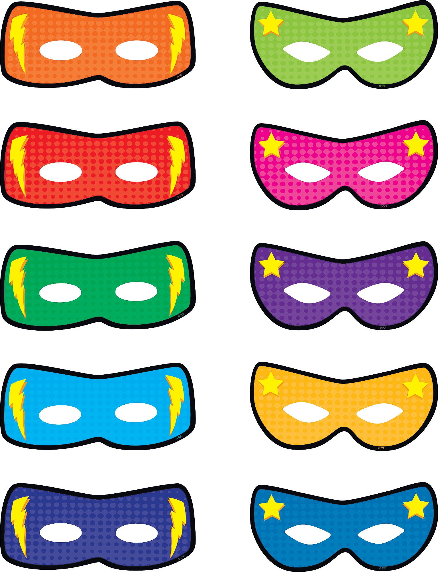 Superhero Mask Clipart - Superhero Bulletin Board Cutouts (1532x2000)