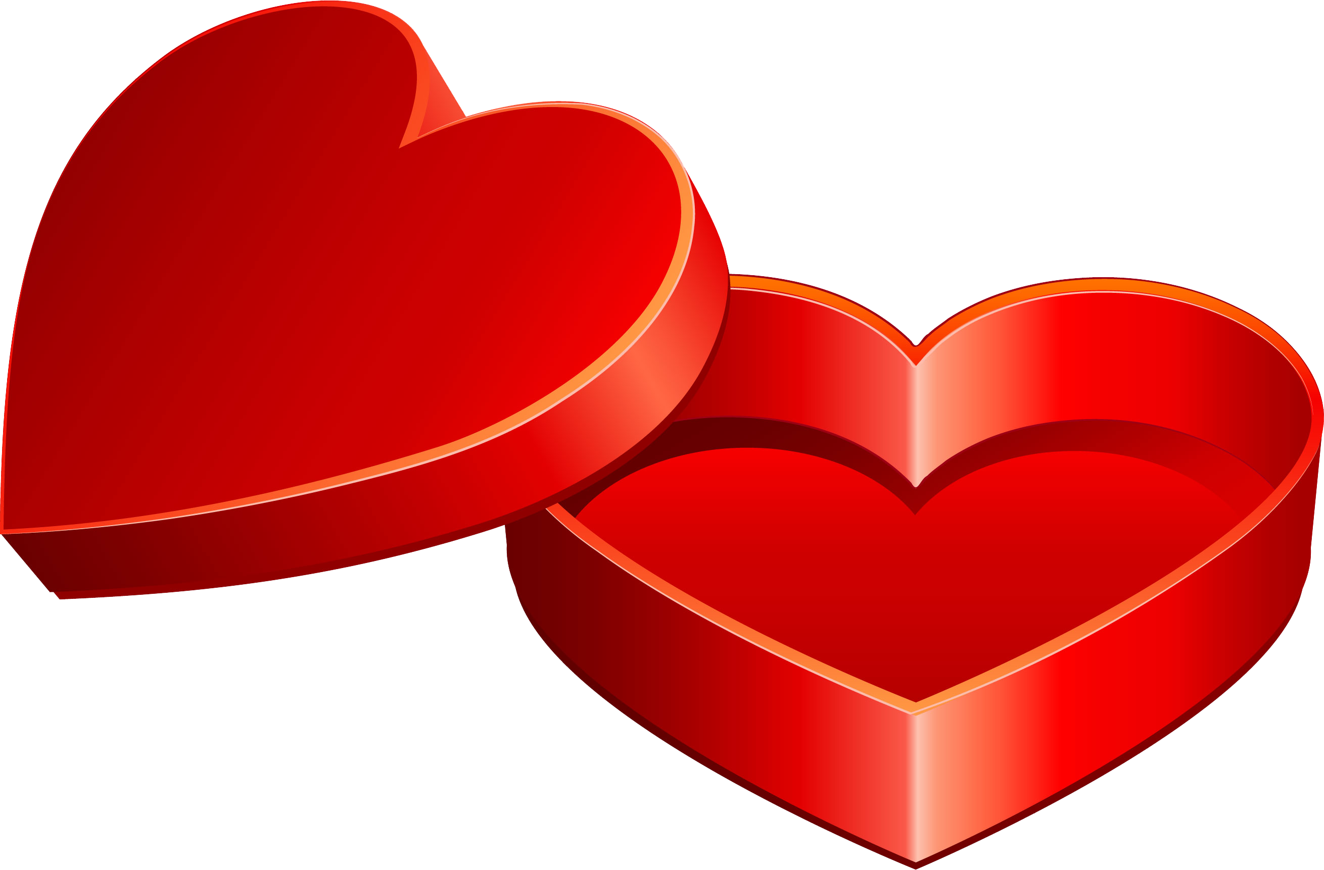 Valentine's Day Heart Love Gift Clip Art - Valentine's Day Heart Love Gift Clip Art (2620x1723)