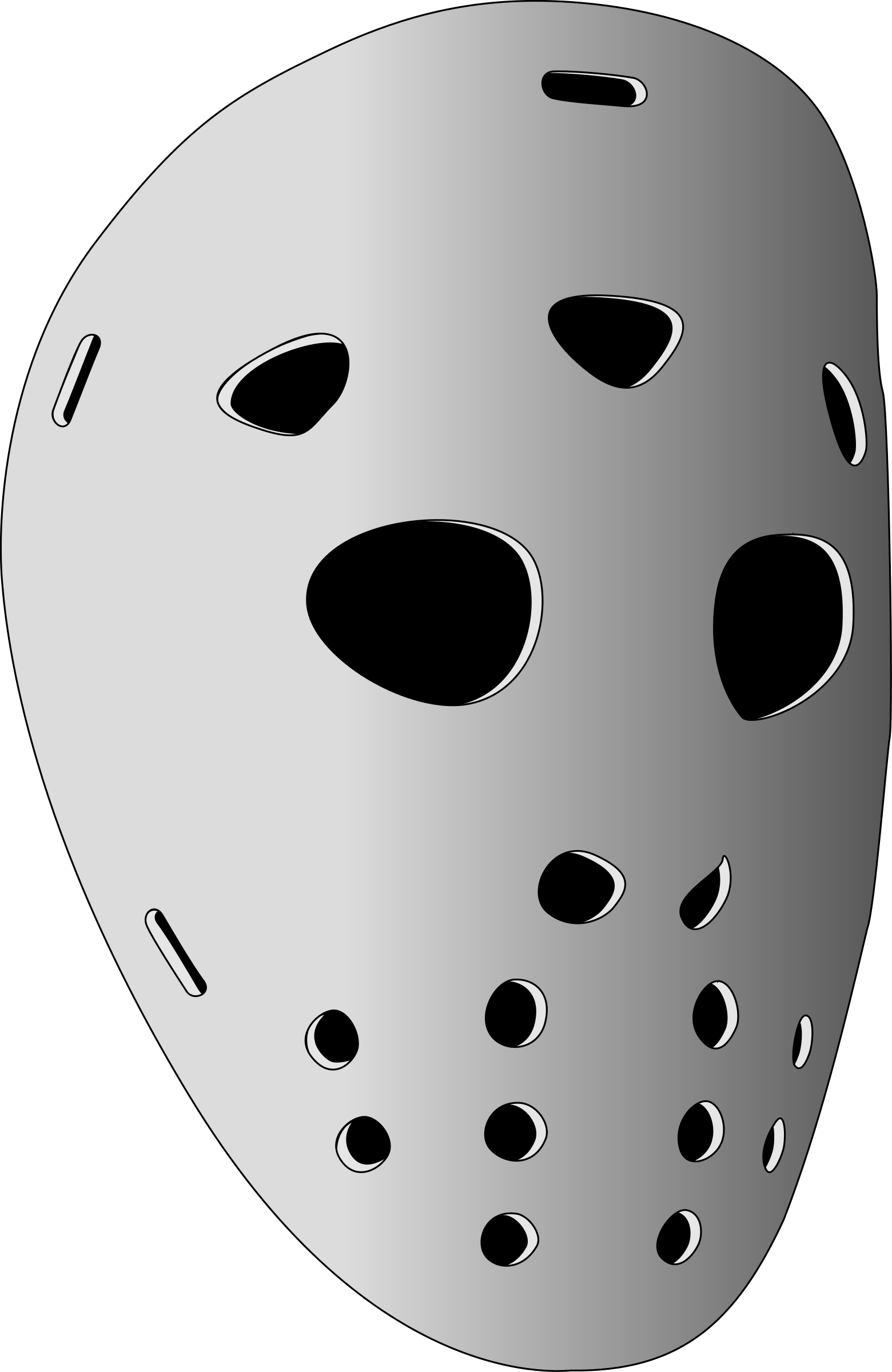 Clipart - Hockey Mask Clipart (1560x2400)