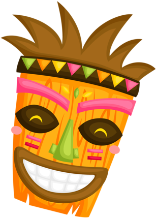 Hawaiian Aloha Tropical - Mascaras De Moana (316x500)