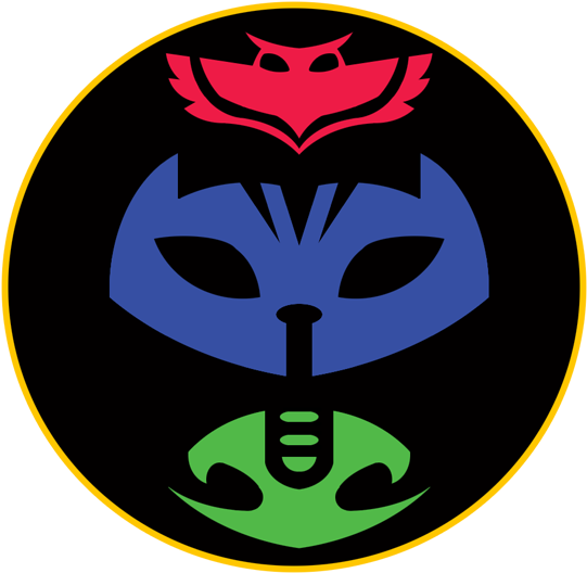 Symbol Mask Gecko Clip Art - Pj Masks Logo Png (555x541)