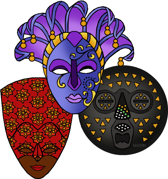Masks - Africa (629x648)