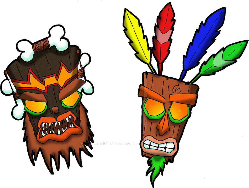 The Aku Uka Brothers Are Powerful Spirits In The Form - Crash Bandicoot Uka Uka (978x817)