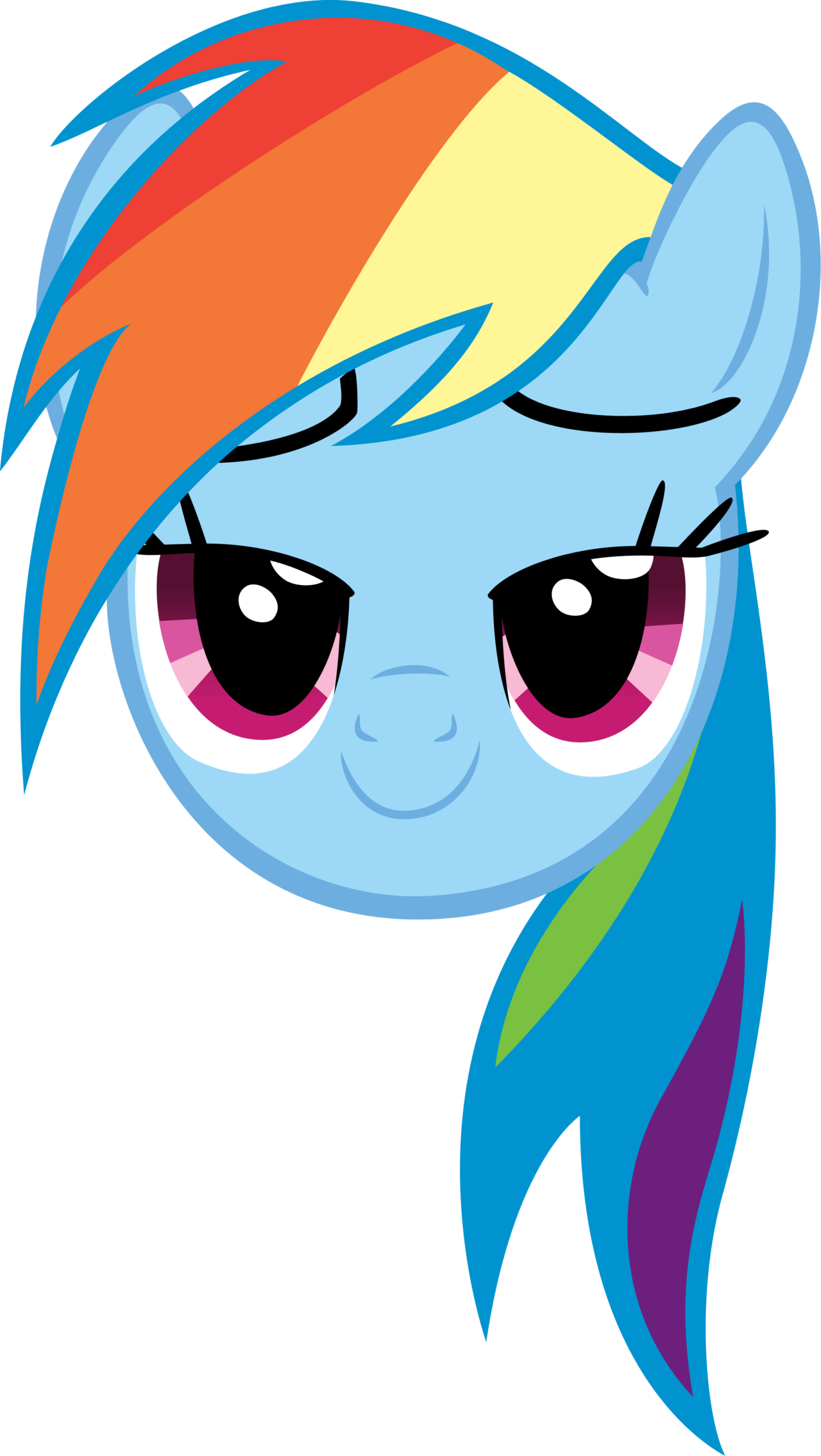 Rainbow Dash Happy Head By Moongazeponies Rainbow Dash - Friendship Is Magic Rainbow Dash (1280x2270)
