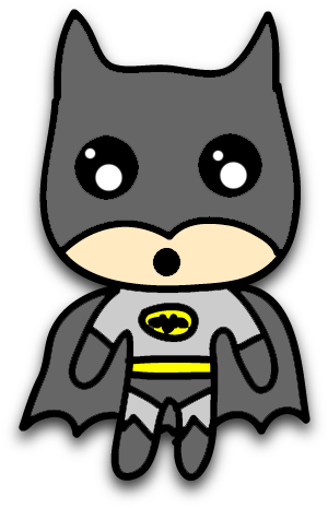 Cartoons Batman Clipart - Chibi Batman Clipart (600x600)