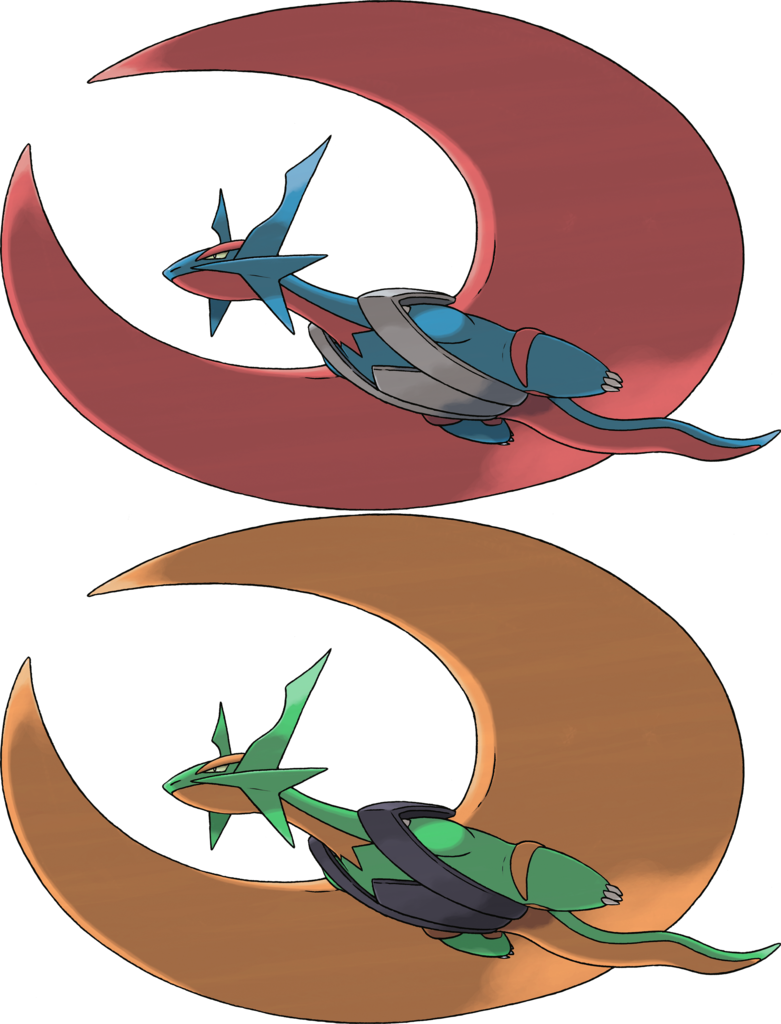 Mega Salamence By Krocf4 On Deviantart - Shiny Salamence Mega Evolution (781x1024)