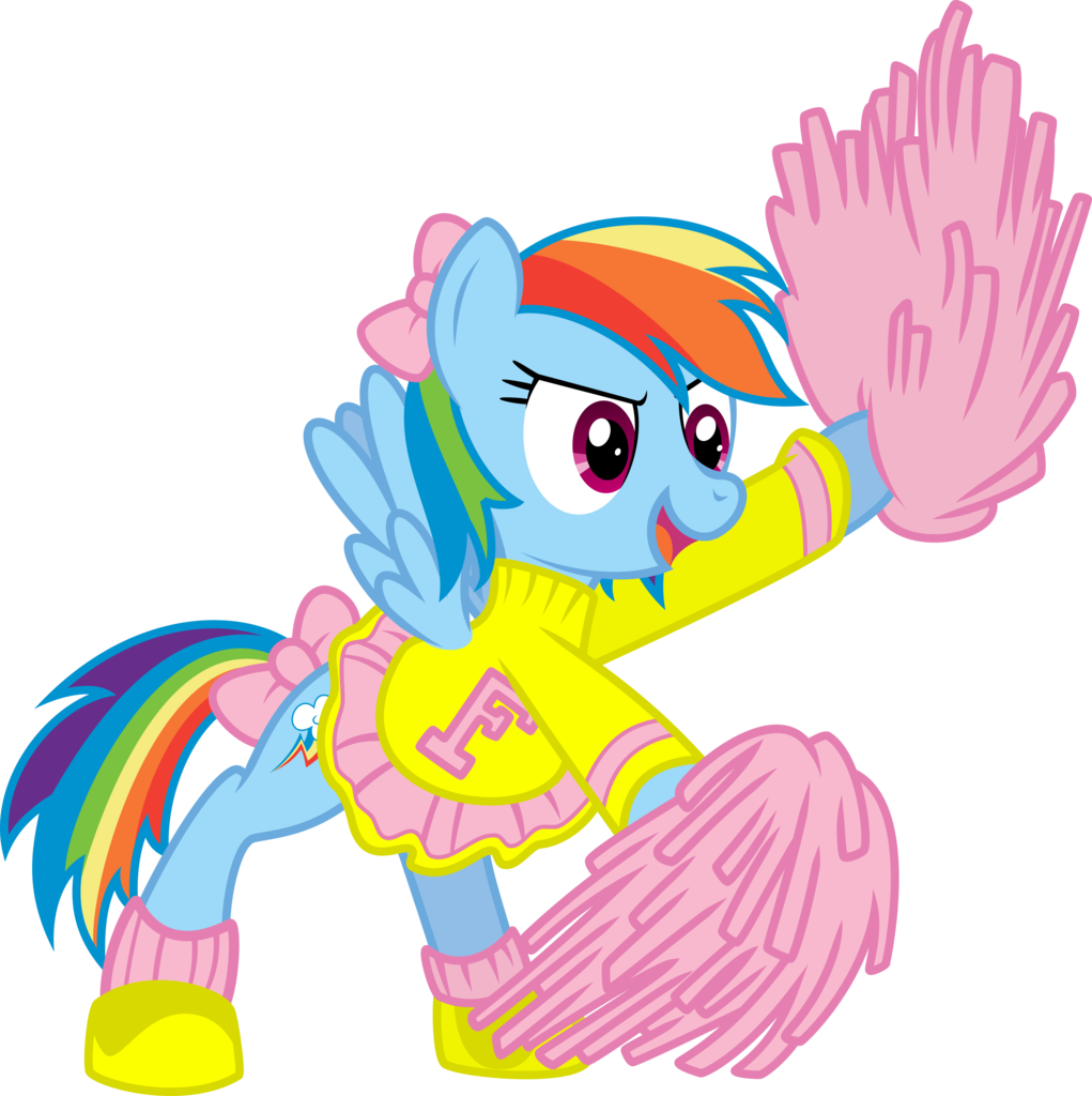 Cheerleader Rainbow Dash By Yetioner - Cheerleader Rainbow Dash (1021x1024)