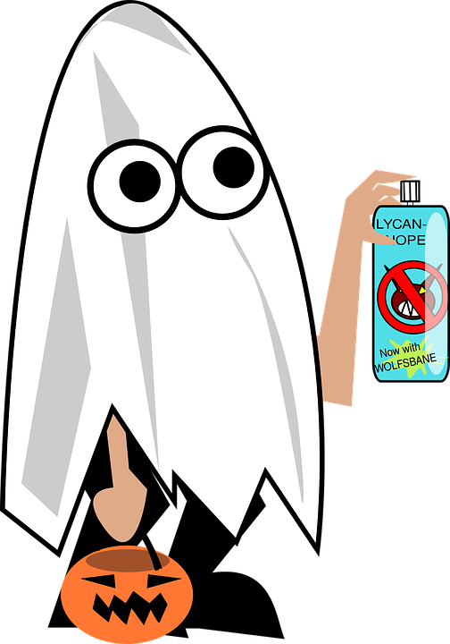 Another Fun Halloween Costume - Ghost Trick Or Treater (504x720)