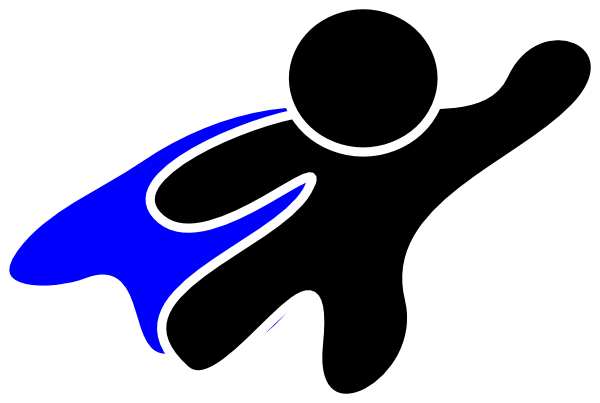 Free Superhero Silhouette Clipart - Hero Clip Art (600x403)
