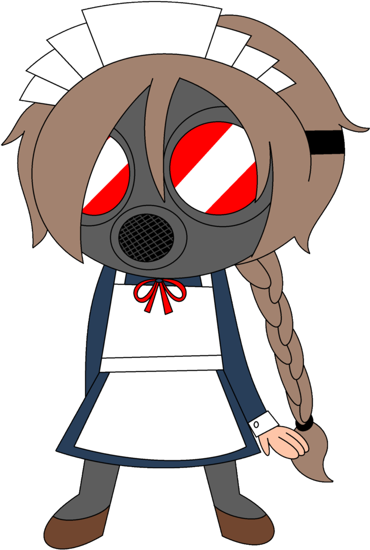Gas Mask Maid By Ra1nb0wk1tty - Gas Mask Maid Nancy (734x1089)