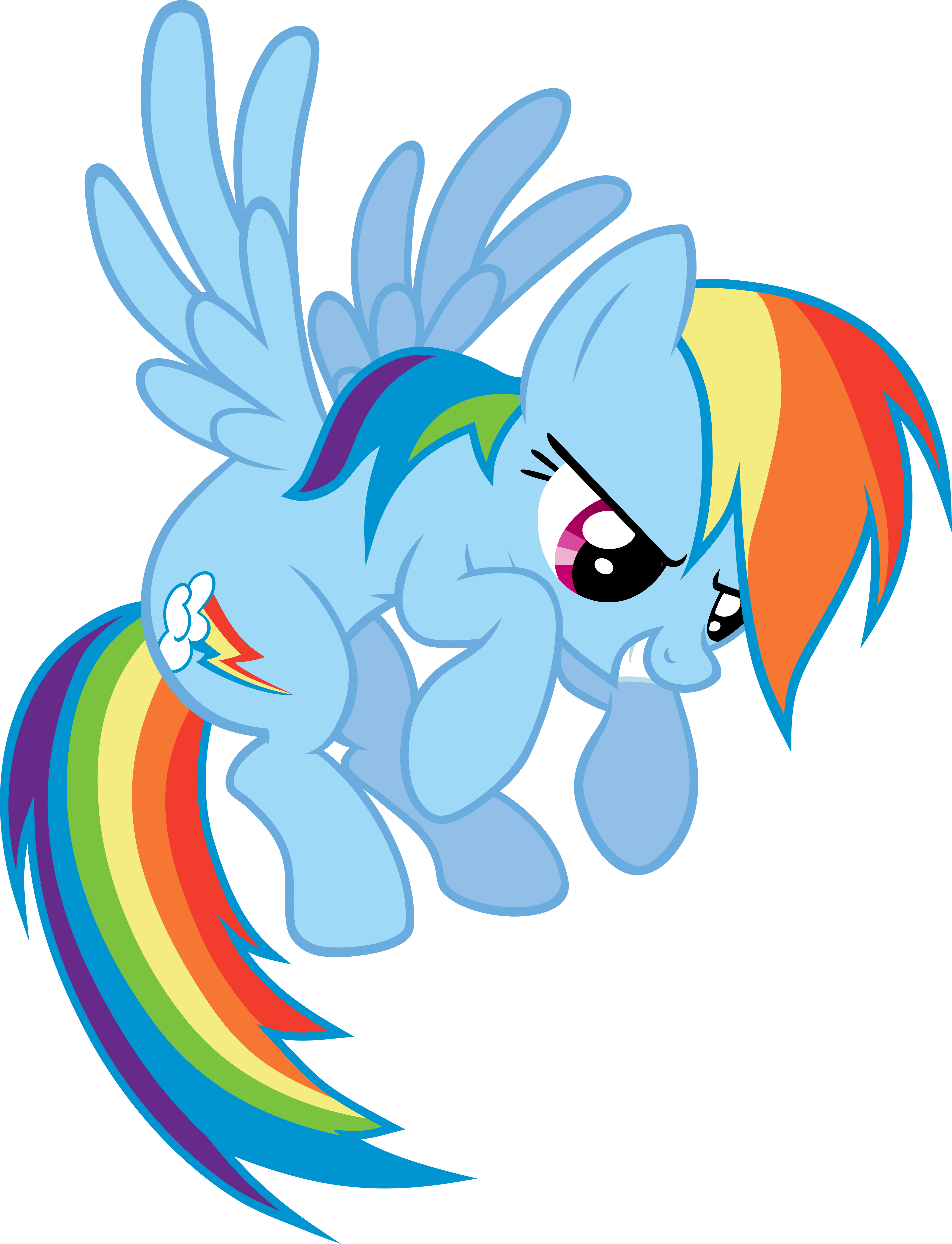 Rainbow Dash Flying Vector By Scrimpeh Rainbow Dash - Rainbow Dash And Tank (3826x5000)