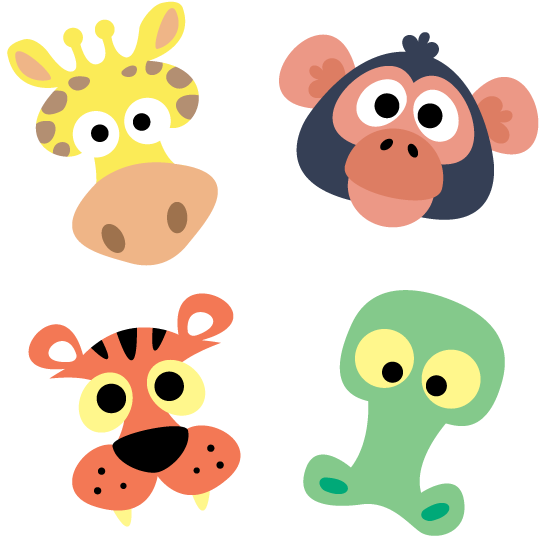 Printable African Animal Masks - Mask (595x595)