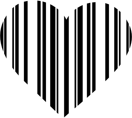 I Love You Heart Black And White - Black And White Heart (448x400)