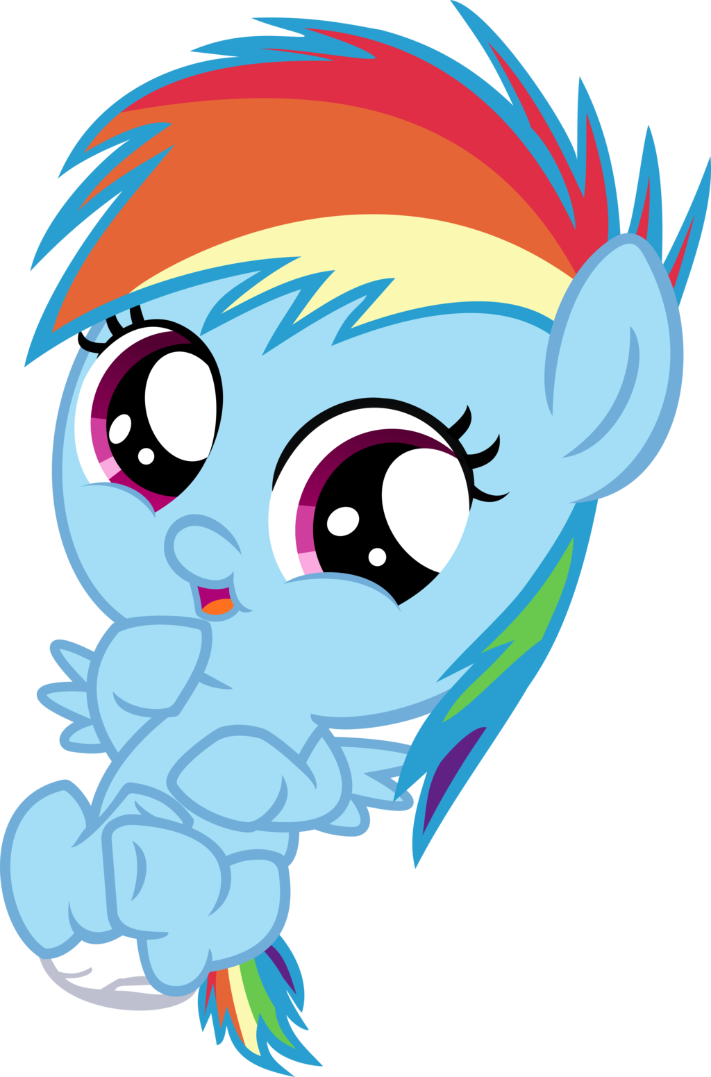 Baby Rainbow Dash By Mlpcompilation - Mlp Baby Rainbow Dash (1024x1551)