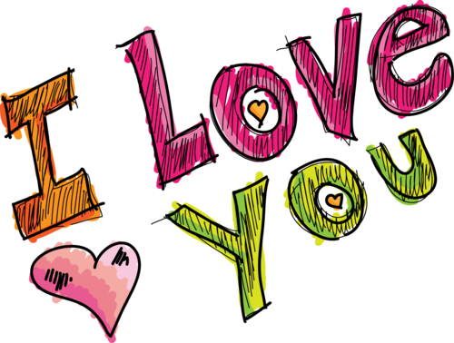 I Love You Png - Love You Clip Art (500x378)