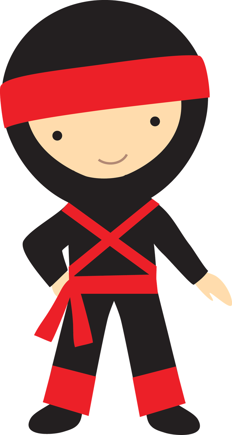 Ninja Clip Art Many Interesting Cliparts - Kid Ninja Clipart (900x1687)