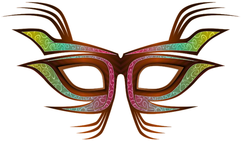 Theatre Masks Clipart - Party Mask Clip Art (500x301)