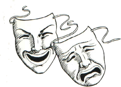 No Drama In Hockey • The Game Haus - Comedy And Tragedy Masks Clipart (489x381)