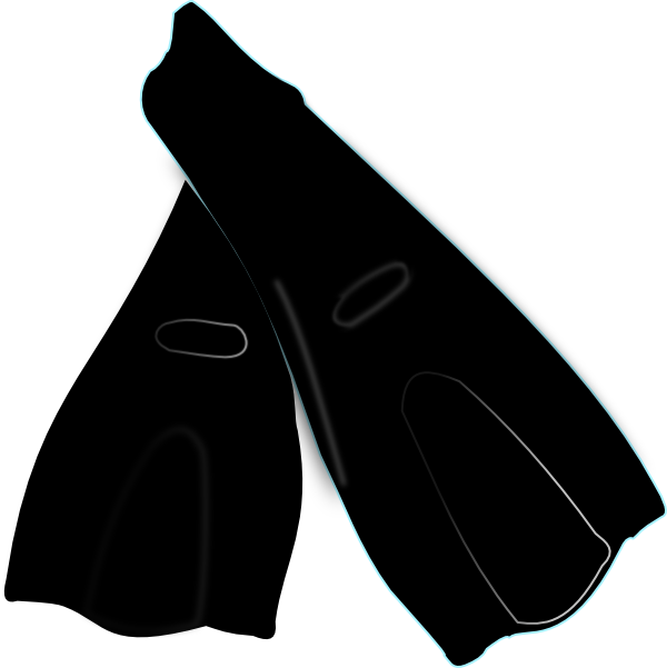Scuba Diving Fins Clip Art (600x601)