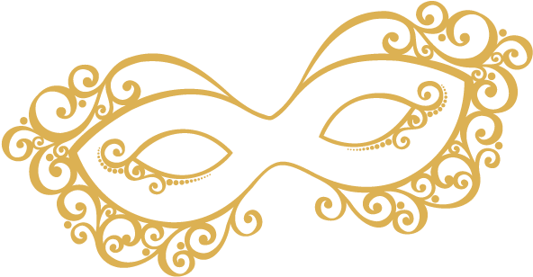 Wicksteed Charitable Trust - Gold Masquerade Mask Clipart (600x350)
