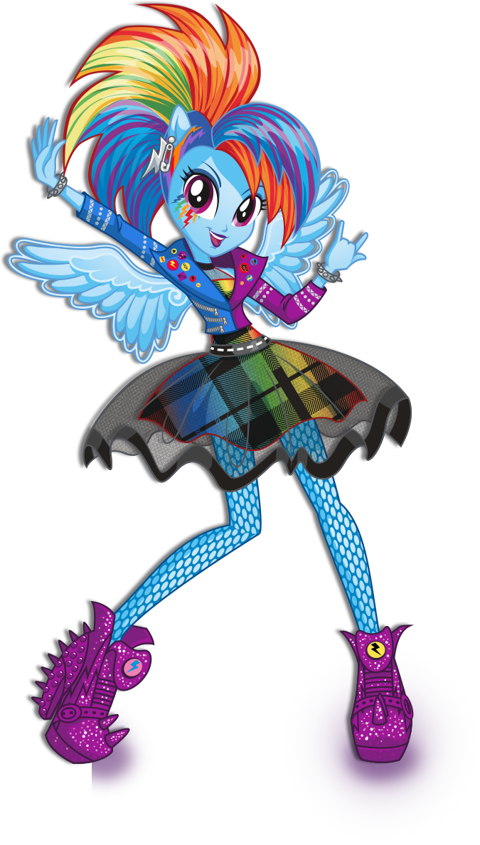 Rainbow Dash Rainbow Rocks Character Bio Art 2 - Rainbow Dash Rainbow Rocks Character Bio Art 2 (675x1188)
