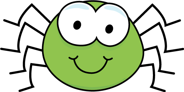 Clip Art Spider - Spider Cartoon (586x293)