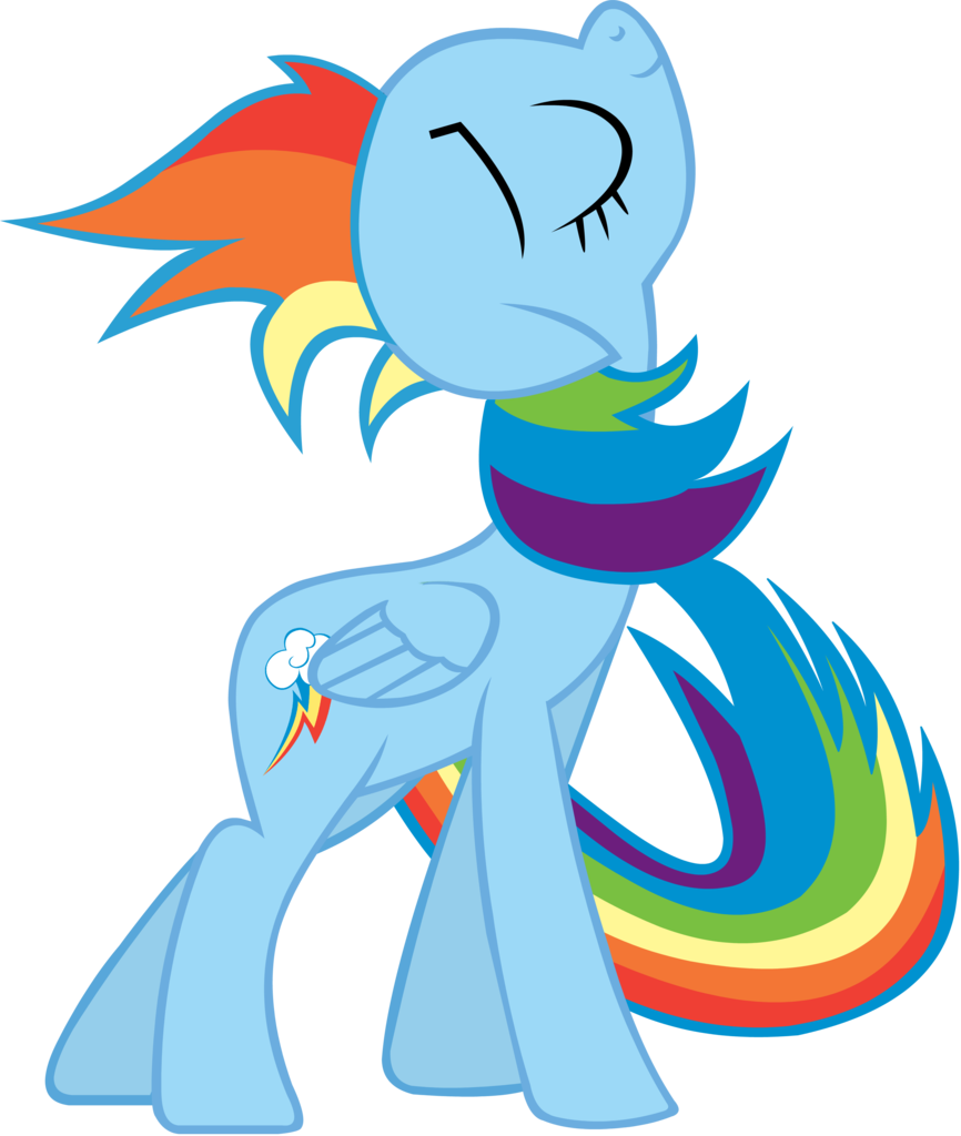 Vector By Azzu-nyan - Mlp Rainbow Dash Posing (866x1024)
