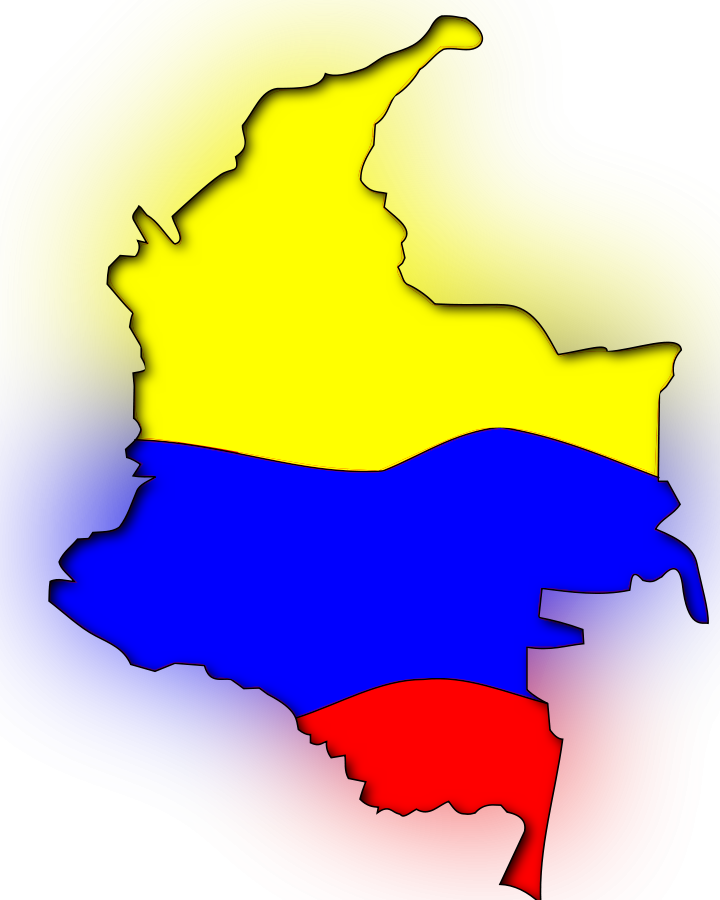 Columbia Clip Art Download - Mapa Colombiano (720x900)