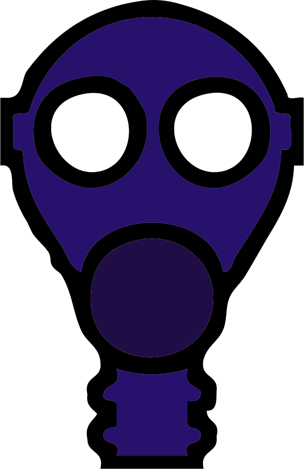 Vector Clip Art - Gas Mask (600x926)