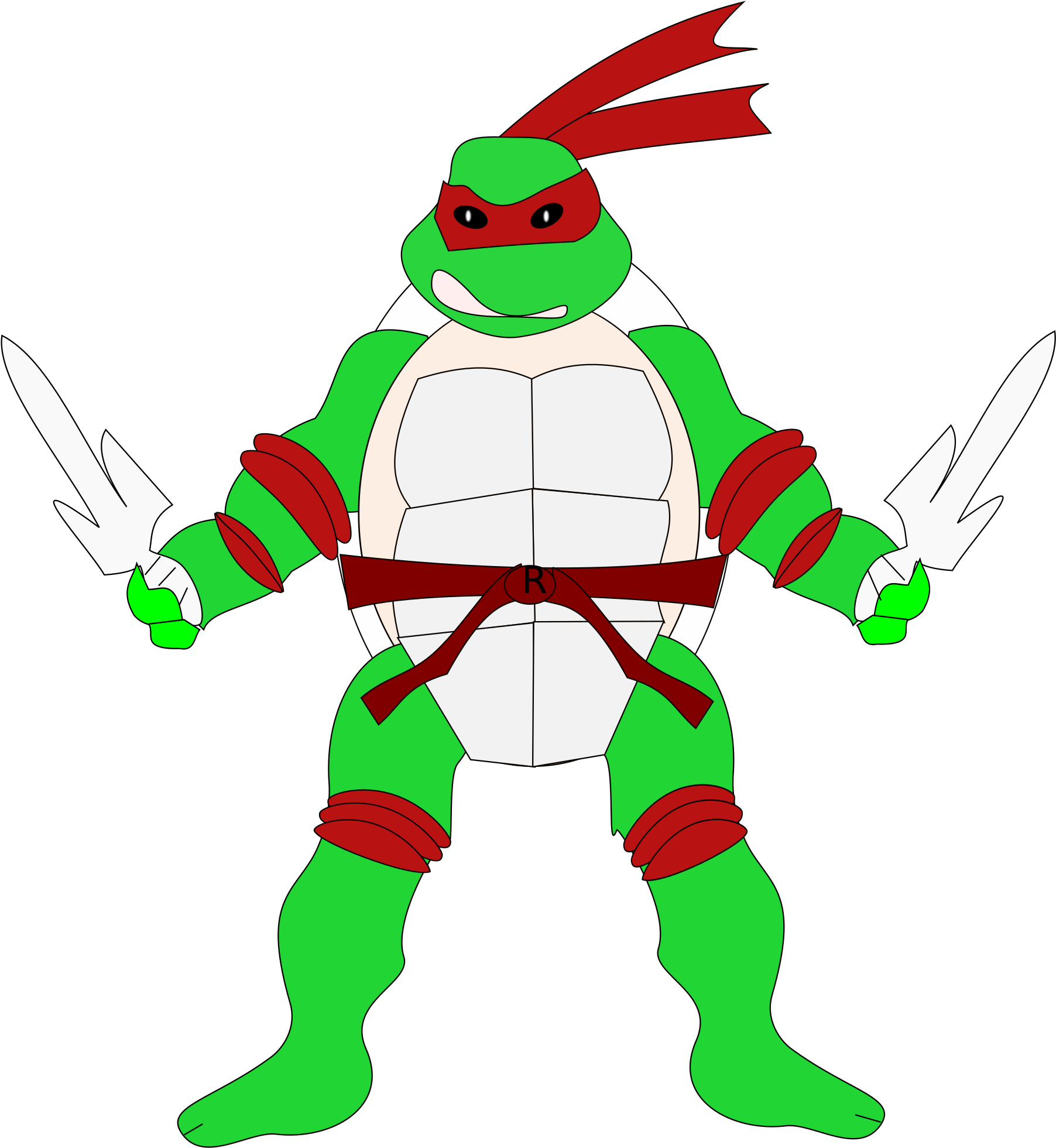 Clipart - Teenage Mutant Ninja Turtles (1824x2400)