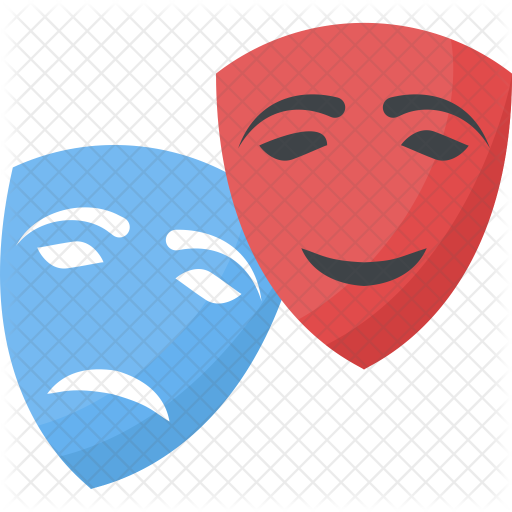 Theater Mask Icon - Illustration (512x512)