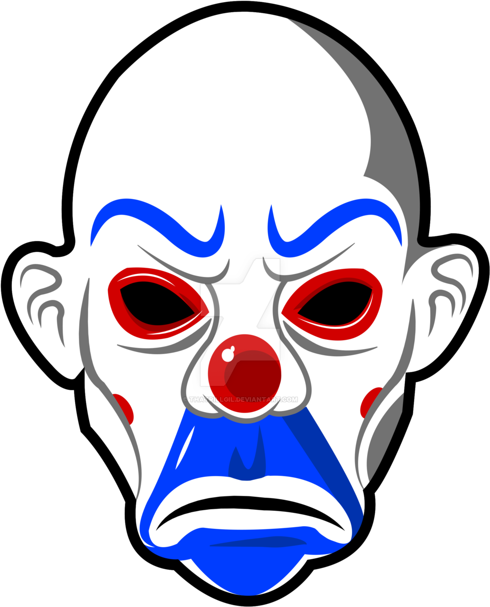 Joker Clown Mask By Thatrillgil - Dark Knight Joker Symbol (1024x1295)