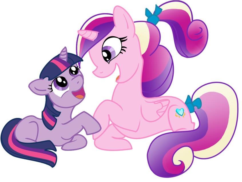 Princess Cadence And Twilight Sparkle By Lunarcakez - Cadence And Twilight Sparkle (900x635)
