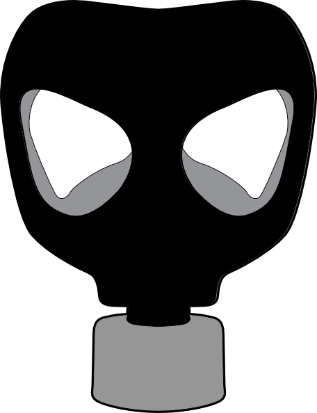 Gas Mask Outlin - Gas Mask Clip Art Png (456x594)