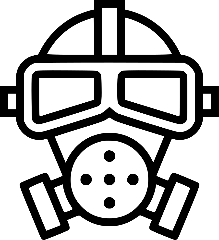 Gas Mask Poison Toxic Svg Png Icon Free Download - Poison Gas Drawing (894x980)