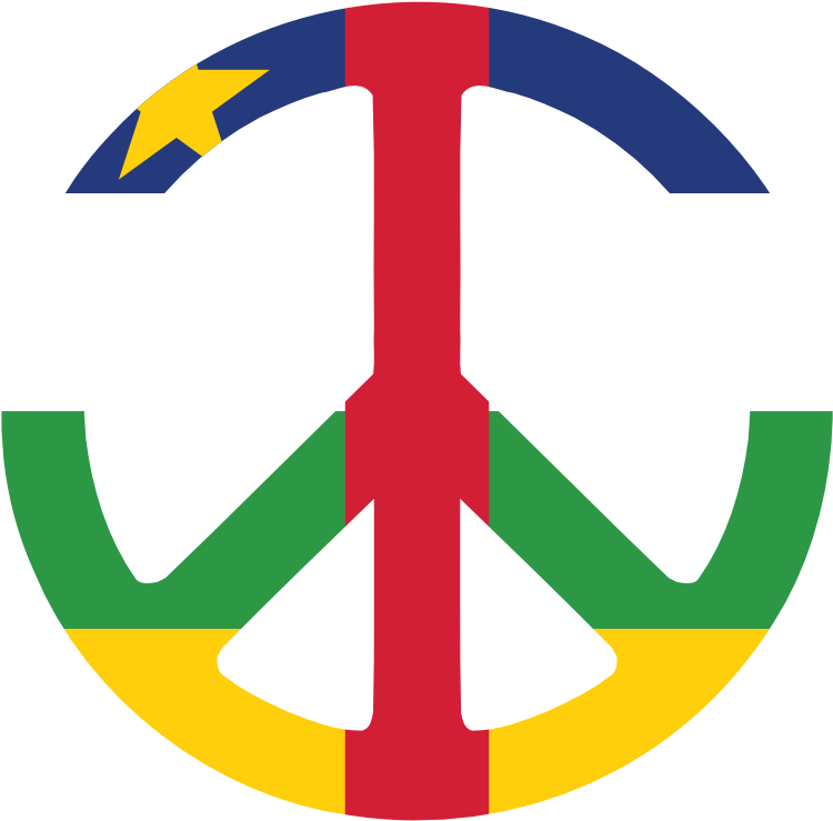 Central African Republic Peace Symbol Flag 3 Scallywag - Central African Republic Symbols (5555x5555)