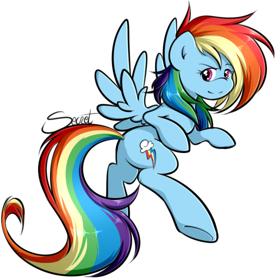 Rainbow Dash By Secret-pony - Dela Pony Rainbow Dash (588x591)