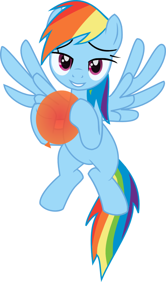 Robbertkangaroo Rainbow Dash And Her Balloon - Rainbow Dash Cute Balloon (689x1171)