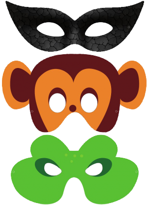 Mask - Antifaz De Animales Para Imprimir (326x422)