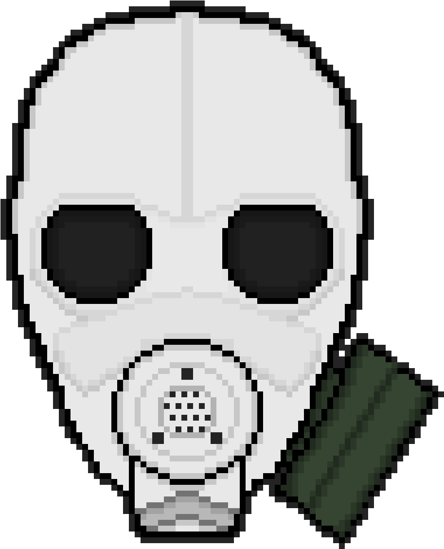 Metrocop Gasmask - Gas Mask Pixel Art (1200x1200)