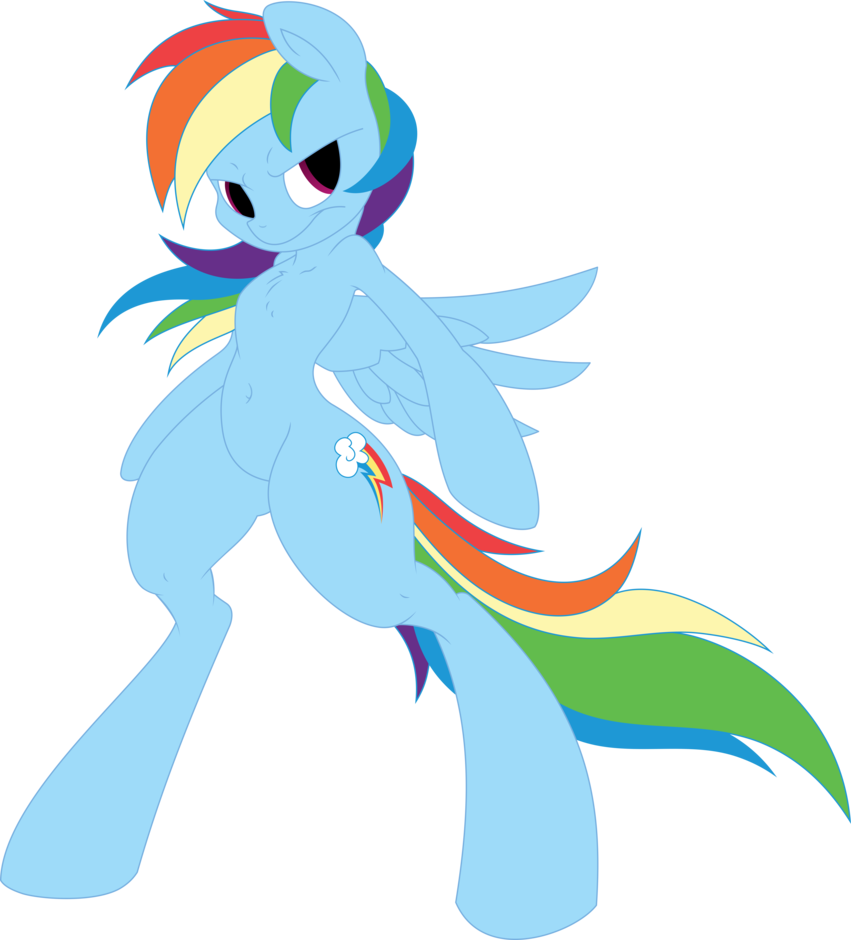 Anthro Rainbow Dash By Speedox12 - Cartoon (851x940)