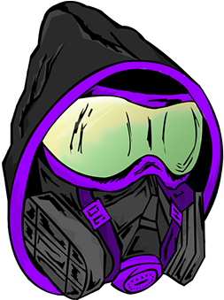 Skull With Gas Mask Png (600x338)