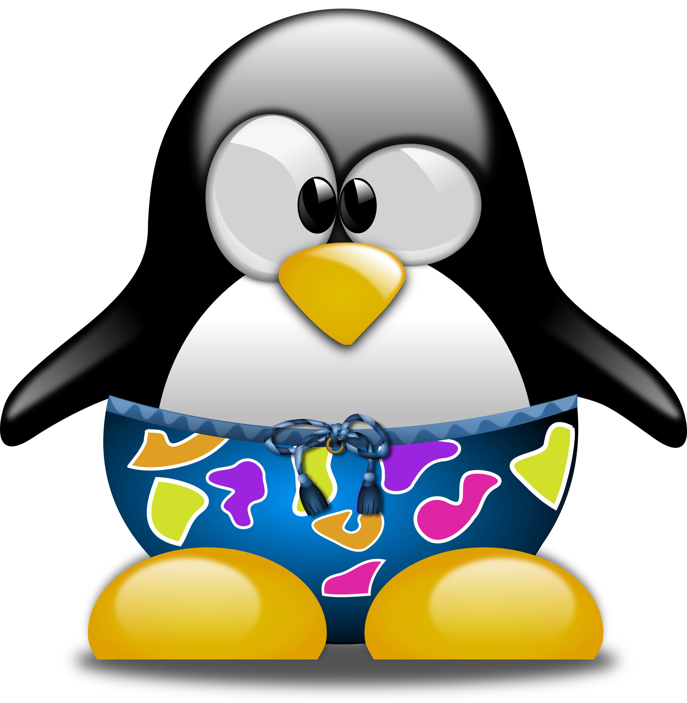 Tux With Swimming Trunks - Google Penguin 4.0 Latest Update (2347x2400)