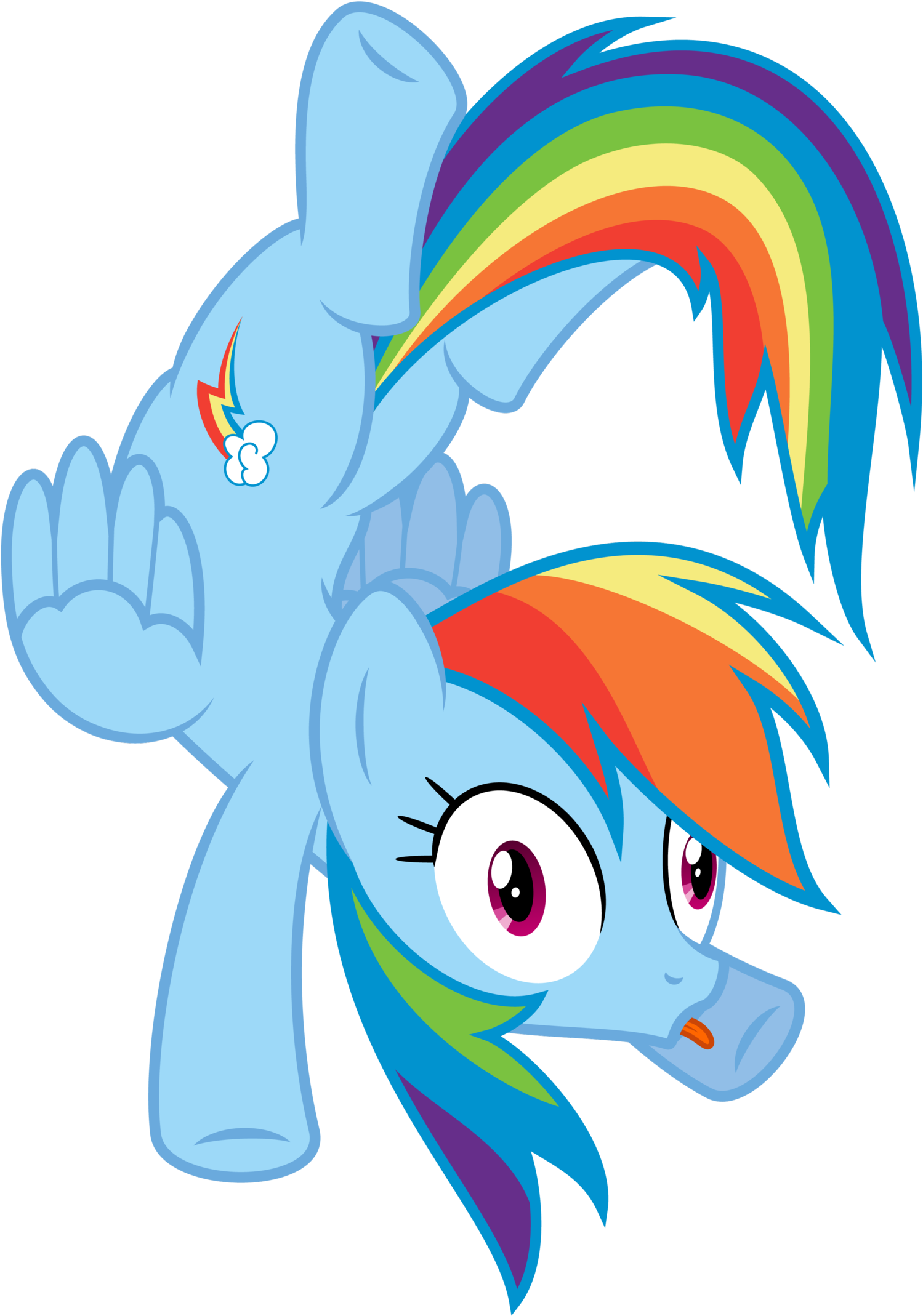 Rainbow Dash Forgot How To Pony By Martinnus1 - Mlp Rainbow Dash Stupd (1600x2294)