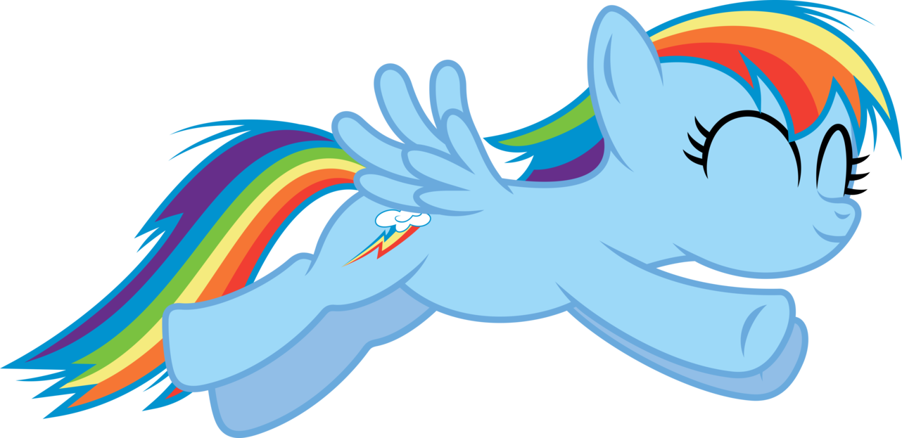 Rainbow Dash Filly Jumping By Imageconstructor - My Little Pony Rainbow Dash Jumping (1282x623)