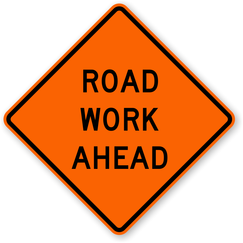 Zoom, Price, Buy - Road Work Ahead Sign (800x800)