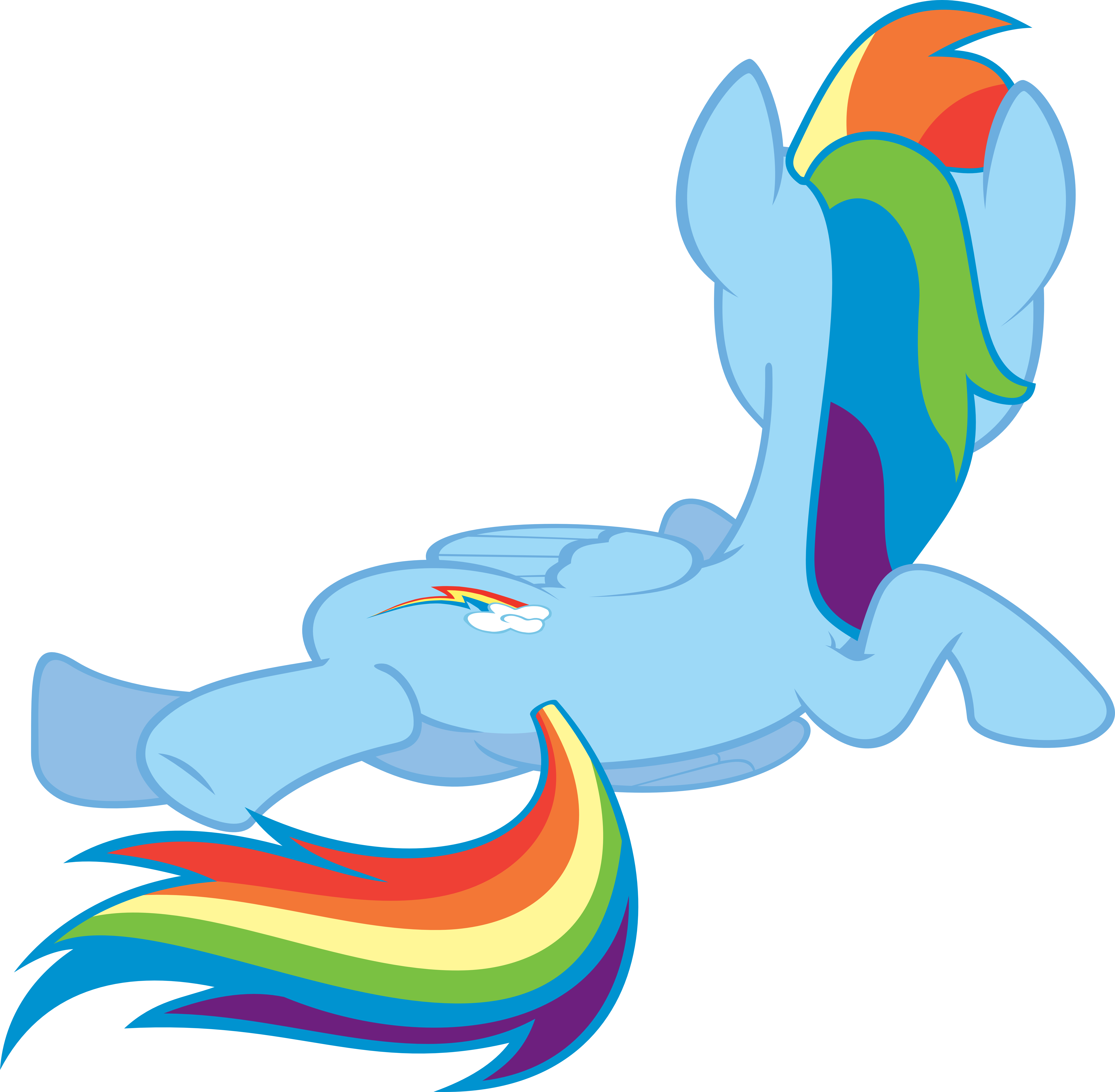 Rainbow Dash Lounging By Sairoch - Art (6000x5878)
